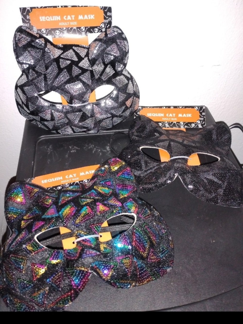 New Set of 3 Bling Cat Masks